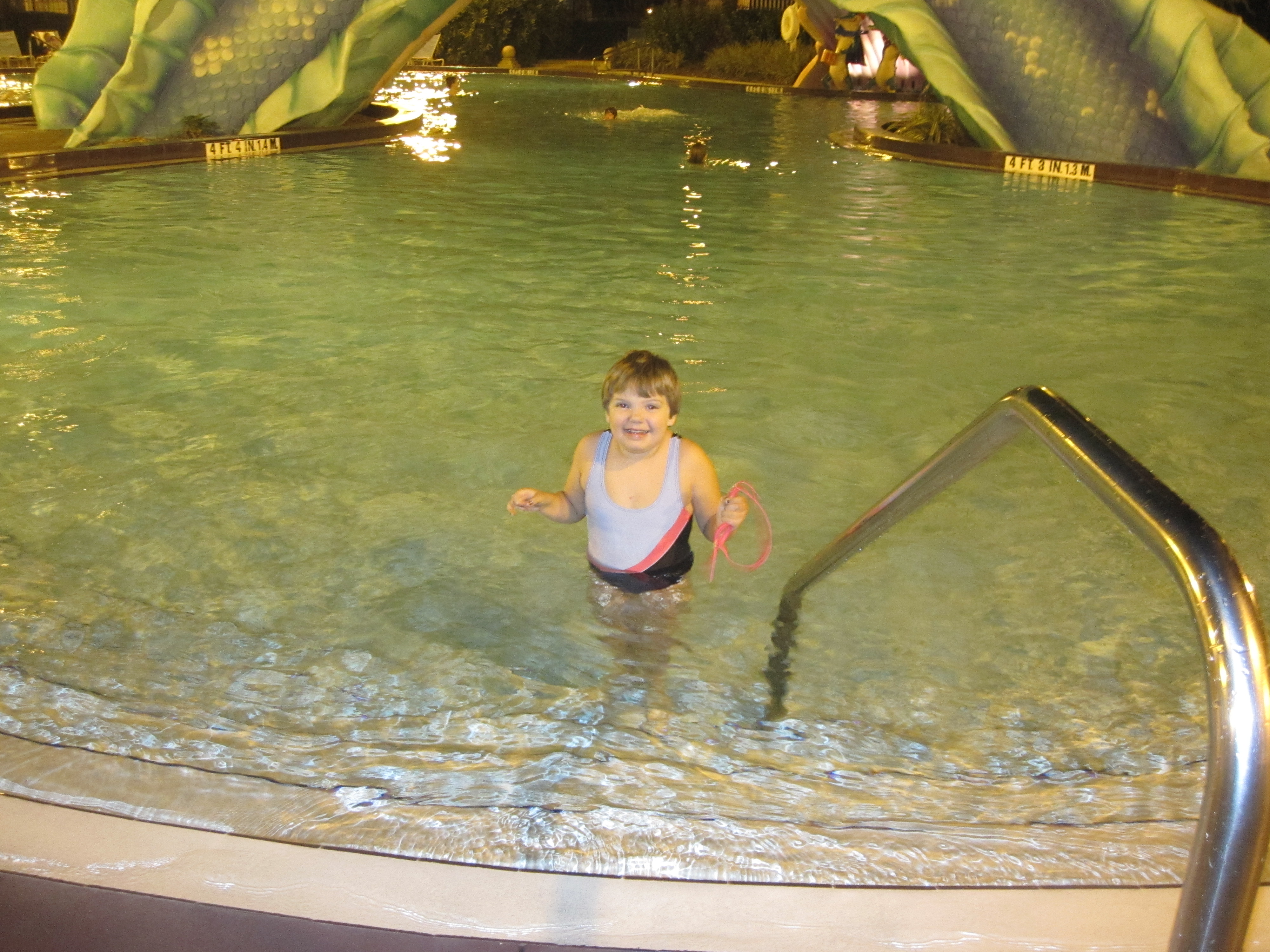 Emily lovin' the pool!