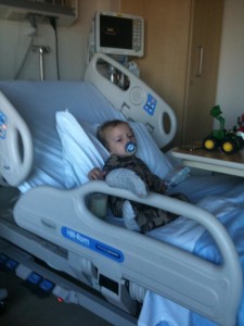 William on the mend during his first hospital stay