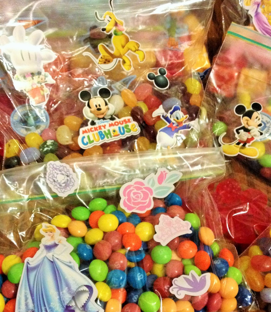 Disney themed treat bags