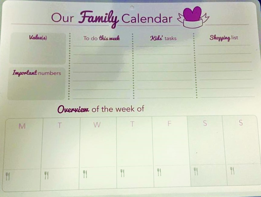 Our Family Calendar A Great Gift Idea For The Home #MMMGiftGuide